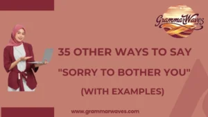 Other Ways to Say "Sorry to Bother You"